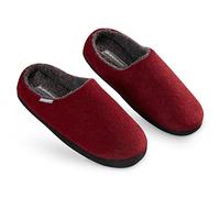 Dunlop Ciabatte Uomo, Comode Pantofole Invernali Calde Memory Foam, Taglia 41-46, Idea Regalo Compleanno, Ciabatta Da Casa Con Pelo, Originali Babbucce Uomo (Borgogna, numeric_43)