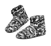 Dunlop Ciabatte Uomo, Pantofole Calde Invernali per Casa, Ciabatta Chiusa A Stivaletto Memory Foam, Idee Regalo Compleanno, Babbucce Mimetiche Divertenti (Grigio Mimetico, 46)