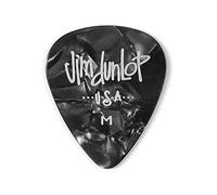 Dunlop Classic, Plettri Per Chitarra In Celluloide, Confezione Da 12 Pezzi M Black Pearloid