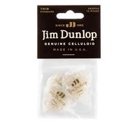 Dunlop Classic, Plettri Per Chitarra In Celluloide, Confezione Da 12 Pezzi Thin White Pearloid