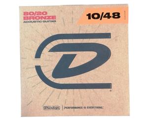Dunlop DAB1048 80/20 Bronze Muta 6 Corde Chitarra Acustica Extra Light 10-48