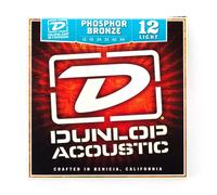 DUNLOP - DAP1252J ACOUSTIC PHOSPHOR BRONZE, MEDIUM SET/12, Corde per Chitarra Acustica in Bronzo/Fosforo. Scalatura: 12-16 - 10-13 - 18-30 // 12-16 - 26-34 - 45-52