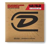 DUNLOP - DAP1252J ACOUSTIC PHOSPHOR BRONZE, MEDIUM SET/12, Corde per Chitarra Acustica in Bronzo/Fosforo. Scalatura: 12-16 - 10-13 - 18-30 // 12-16 - 26-34 - 45-52