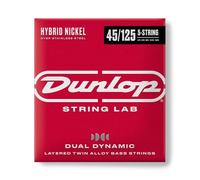Dunlop DBHYN45125 Dual Dynamic Hybrid Nickel Set Muta 5 corde per basso elett...