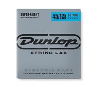 Dunlop DBSBS45125 super Bright corde per basso Stainless Steel 45-125, 5 corde/set a 5 corde M