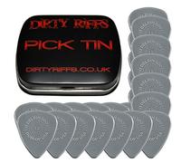 Dunlop Delrin Prime Grip - Plettri per chitarra, 1,50 mm, colore: grigio, in un pratico plettro