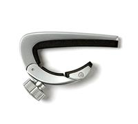 DUNLOP - DPCSC PIVOT CAPO SATIN CHROME,Meccanismo a Perno Autocentrante brevettato, Imbottiture In Gomma, Tensione Uniforme, Intonazione Precisa, Colore Silver,