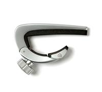 DUNLOP - DPCSC PIVOT CAPO SATIN CHROME,Meccanismo a Perno Autocentrante brevettato, Imbottiture In Gomma, Tensione Uniforme, Intonazione Precisa, Colore Silver,