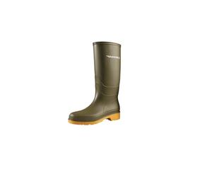 DUNLOP Dull - Stivali impermeabili in PVC per uomo e donna - Leggeri e confortevoli - Stivali da pioggia - Nero & Verde - Taglie 28-42