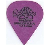 Dunlop Dunlop Tortex Sharp 1.14 - Plettri per chitarra, confezione da 12 (412P1.14)