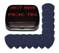 Dunlop Flow - 12 plettri standard per chitarra, 0,73 mm, in pratica scatola di latta