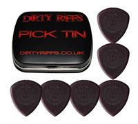 Dunlop Flow Jumbo - 6 plettri per chitarra, 2,50 mm, in pratica scatola di latta