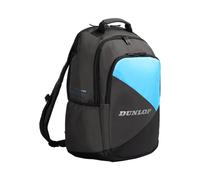 Dunlop FX Performance Padel Backpack - Borsa da racchetta compatta 20-L - Nero/Gun Metal/Cian - Design Multisport Leggero