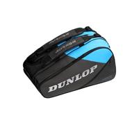 Dunlop FX Performance Padel Bag - Thermal bag a 3 scomparti, 65L - Nero/Gun Metal/Cian - Stile Premium Zaino