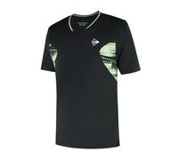 Dunlop Game Tee 1 - Maglietta da Uomo, Colore: Nero/Verde Chiaro | Performance Tennis/Padel T-Shirt