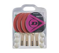 Dunlop Match 4 Player - Set da ping pong con quattro racchette, sei palline e rete