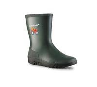 DUNLOP Mini Kids Stivali di gomma - 100% impermeabile, stivali da pioggia per bambini; ragazze e ragazzi - Verde - Taglia 20-30