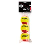Palline da tennis per bambini Dunlop Stage 3 3 pezzi rosso/giallo 601340