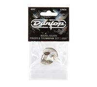 Dunlop Plettri per dita E Pollice, Nichel/Argento, 0.225 mm, Pacco con 5 Pezzi