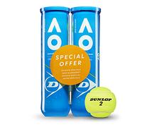 DUNLOP Pallina da tennis Australian Open - per terra battuta, cemento ed erba (2x4 Bi-Pet)