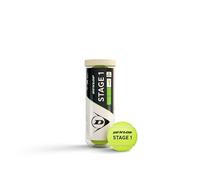 DUNLOP Pallina da tennis Stage 1 verde, per bambini e principianti sul campo grande, 3 palline