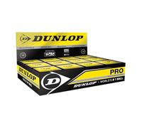 DUNLOP Palline da Squash PRO Double Yellow DOT, White, Confezione da 12