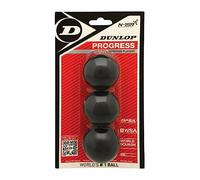 Dunlop Palline da squash Progress, Punto rosso | 6% più grande della Pro | 20% di tempo di volo in più | Più reazione | Controllo e fiducia per giocatori in crescita