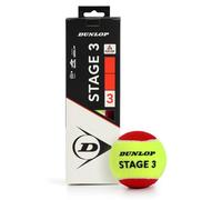 Dunlop Palline da tennis Stage 3 Red | Più grande e 75% più lenta | Approvata ITF | Contatto e controllo facili | Allenamento mini-campo | Principianti e giovani