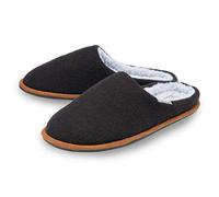 Dunlop Pantofole da uomo, comode e foderate in feltro, in memory foam, lavabili in lavatrice, taglie da 7 a 12, Nero , 44 EU