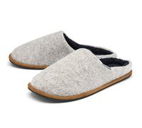 Dunlop Pantofole da uomo in memory foam, comode foderate in pelliccia, lavabili in lavatrice, taglie 40-42, Grigio chiaro, 41 EU