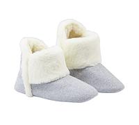 Dunlop Pantofole Donna Invernali, Ciabatte A Stivaletto Con Pelliccia, Calde, Memory Foam E Antiscivolo (Grigio, 39, numeric_39)