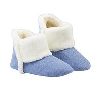 Dunlop Pantofole Donna Invernali, Ciabatte A Stivaletto Con Pelliccia, Calde, Memory Foam E Antiscivolo (Blu, 38, numeric_38)