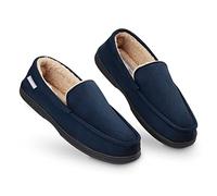 Dunlop - Pantofole mocassino da uomo, in pile sherpa con suola in gomma, con memory foam, traspiranti, per interni ed esterni, idea regalo per uomo, (Marina Militare), 41 EU