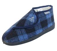 Dunlop - Pantofole ortopediche a stivaletto da uomo, con chiusura a strappo regolabile, 46 EU