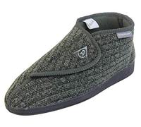 Dunlop - Pantofole ortopediche da uomo con chiusura tattile regolabile, Green Knit, 42 2/3 EU