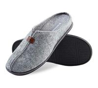 Dunlop Pantofole Uomo, Ciabatte Invernali da Casa in Feltro, Calde, Comode E Antiscivolo (42, Grigio, Numeric_42)