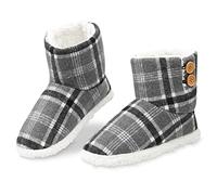 Dunlop Pantofole Uomo Invernali a Stivaletto da Casa Calde Memory Foam e Antiscivolo (45, Controllo Grigio, Numeric_45)