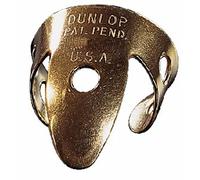 Dunlop Plettri per Dito, Ottone, 0.25 mm, Tubo con 20 Pezzi