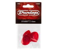 Dunlop Plettri Stubby Jazz, 1.0 mm, Pacco da 6 Pezzi
