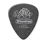 Dunlop 488 TORTEX PITCH BLACK Standard Picks (12-Pack) 1.14 mm