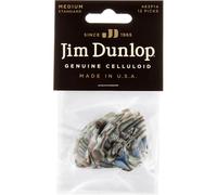 DUNLOP - Plettro - Plettro Celluloid Abalone medium bustina da 12