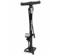 Dunlop Pompa per bicicletta con doppia valvola - per bicicletta con 2 adattatori - per tutte le valvole - valvole Dunlop, Presta e Schrader - 12 bar/180 PSI - pompa a pedale