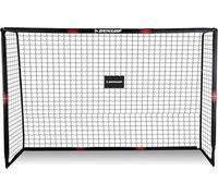 Dunlop Porta da calcio - 300 x 200 x 120 cm - Metallo - Attrezzature per allenamento calcio per tutte le età - Montaggio facile - Nero/Rosso