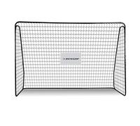 Dunlop Porta da Calcio 300 x 205 x 120 cm - Porta da Calcio per Giardino Bambini e Adulti - Accessori per Allenamento Calcio Interni ed Esterni - Metallo - Nero