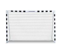 Dunlop Porta da calcio - 300x200x90cm - Metallo - Attrezzatura per l'allenamento di calcio per tutte le età - Facile da montare - Nero/Rosso