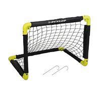 Dunlop Porta da Calcio Pieghevole - Per Giardino e Bambini - Accessori per Allenamento Interni ed Esterni - Nero/Giallo, 50x44x44cm