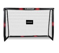 Dunlop Porta da calcio - Porta da calcio 180 x 120 x 60 cm - Porta da calcio per giardino bambini e adulti - Accessori per allenamento calcio per interni ed esterni - Metallo - Nero/Rosso