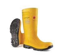DUNLOP Purofort TerraPRO - Scarpe da ginnastica da lavoro impermeabili, unisex, con isolamento termico e antiscivolo, con puntale in acciaio, per uso esterno e industriale, misura 39, Giallo, 39 1/3