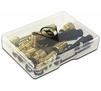 Dunlop Sports Set di adattatori per valvola da bicicletta, unisex, 14 pezzi, colore nero