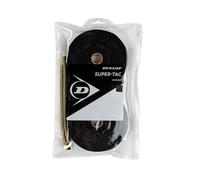 Dunlop Super Tac Tennis Overgrip, Nero, Ruota 30 - Sensazione appiccicosa, Comfort duratura, Controllo Migliorato